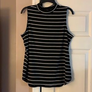 4/$20 Apt 9 Black White Tank Top Petite Lge New